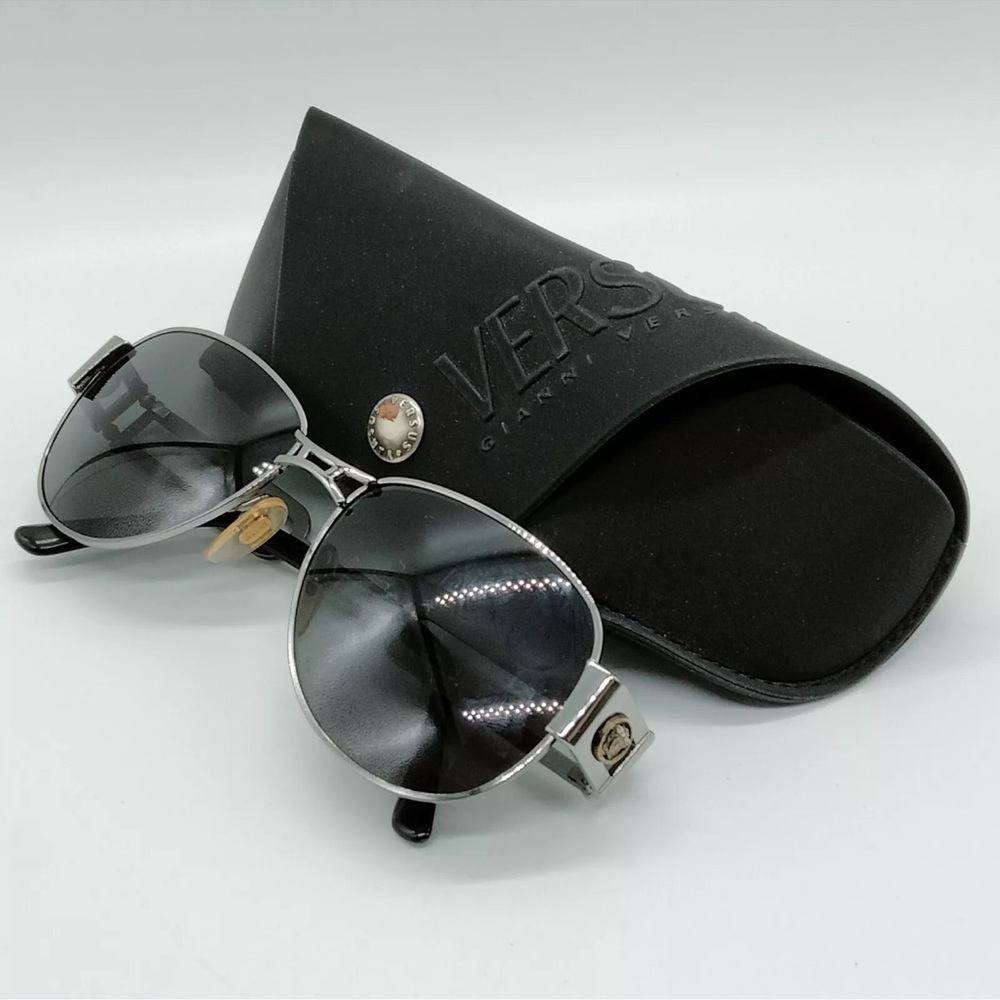Authentic Versace Sunglasses  S56 Women's Silver W/case